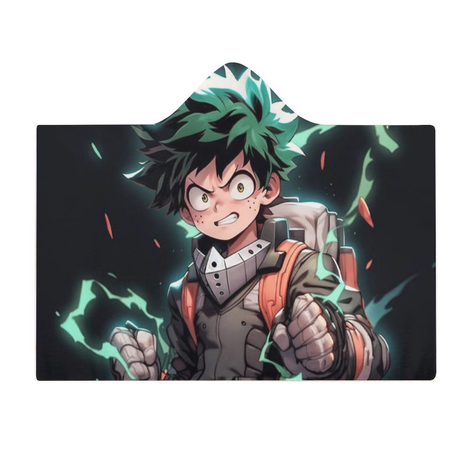 My Hero Academia Wearable Blanket Cloak Arctic Velvet Hooded Blanket Soft Fuzzy Hoodie Blanket Cape for Adults Kids 40"x50"