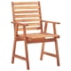 thumbnail image 3 of Sillas de comedor para patio VidaXL, madera maciza de acacia, cojines azules, 3 of 6