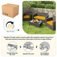 thumbnail image 3 of Snubbull 3 Pack Loveseat Cushion Set, 36" x 18" x 3" Waterproof Outdoor Chair Replacement Cushions for 4-Seater Wicker Rattan Patio Furniture, Yellow, 3 of 6