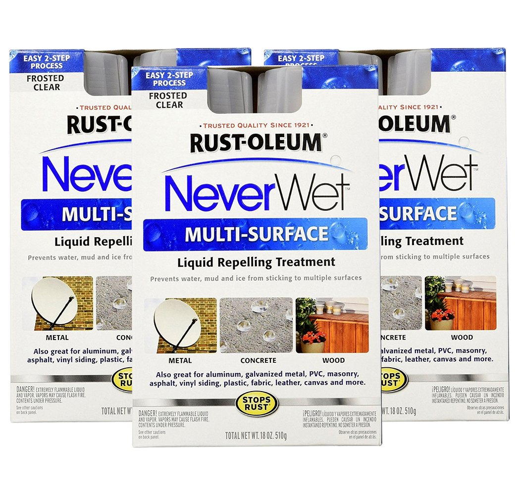 3 Pack RustOleum Never Wet MultiSurface Liquid Repelling Treatment
