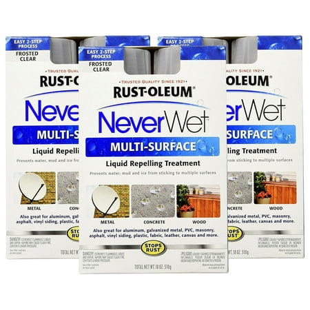 3 Pack Rust-Oleum Never Wet Multi-Surface Liquid Repelling Treatment Frosted