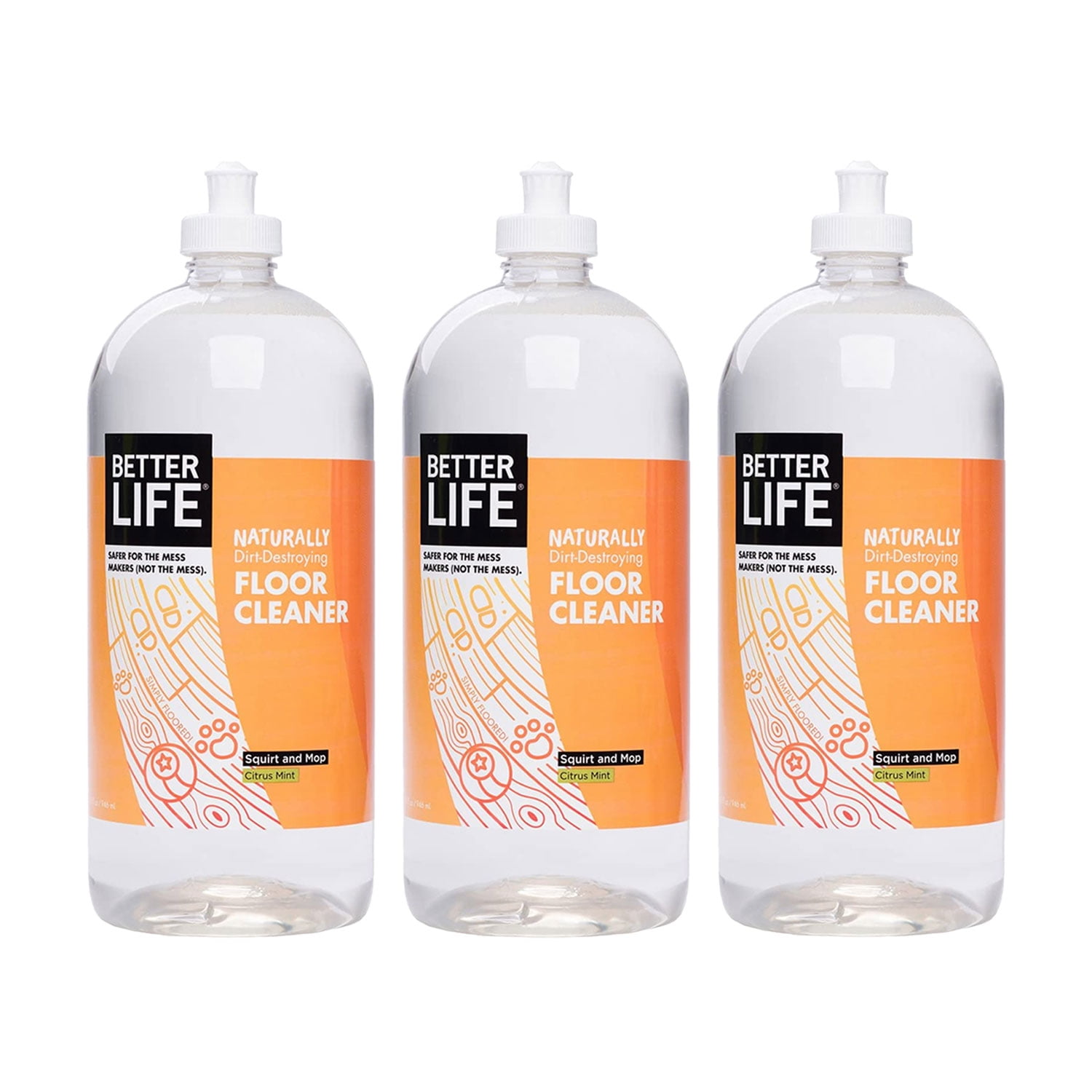 Better Life Naturally Dirt Destroying Hard Floor Cleaner, 32 Ounce (3