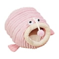 thumbnail image 2 of Sahpxhe Cat Bed, Angler Fish Shaped Warm Winter Plush Cave Pet Bed With Hanging Pom pom Toy For Indoor Cats And Small Dogs, 2 of 6