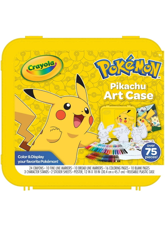 Crayola Pokmon Coloring Art Set, Pikachu, Child, 50 Pieces, Holiday Coloring Toys, Gifts, Beginner Child