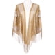 thumbnail image 2 of Chales y envolturas INSPIRAR CHIC para vestidos de noche, bufandas triangulares de encaje con flecos y borlas para mujeres en bodas y fiestas formales 74.8x28.3" color camello, 2 of 5