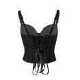 thumbnail image 4 of WMTBSRSW Adjustable Straps Bustier Corset Tops for Women Cozy Breathable Sleeveless Crop Tops with Back Lace up Y2K Going Out Top S, 4 of 8