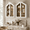 White Grain*2, variant on 31.5 x 23.6" Arched Wall Cabinet Above Toilet Cabinet, Wall Mounted Cabinets with Tempered Glass Doors & Adjustable Shelves, Wood Organizer for Laundry Room, Kitchen, Bathroom (Black Grain)