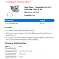 thumbnail image 2 of Water Pump - Compatible with 1999 - 2003 BMW 540i 4.4L V8 2000 2001 2002, 2 of 2