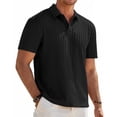 thumbnail image 2 of ASDFVBKG Mens Polo Shirts Short Sleeve Casual Summer Lightweight Cotton Golf Polo Shirts with Pocket Black XL, 2 of 4