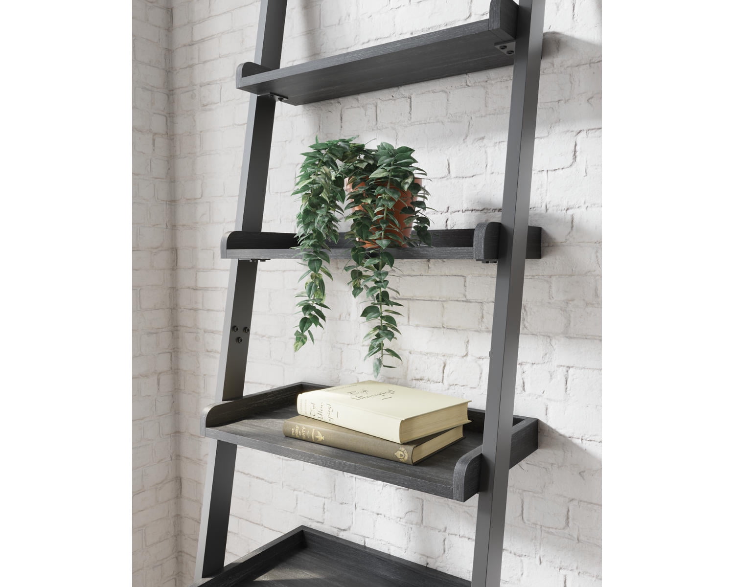 Signature Design by Ashley Yarlow Industrial 70 5-Tier Leaning Ladder Bookcase
