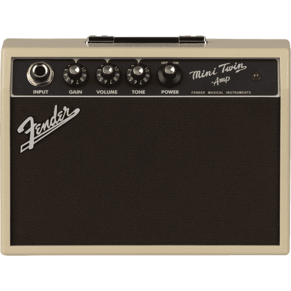 Fender Mini '65 Twin Battery-Powered Electric Guitar Combo Amplifier, 1W, Blonde