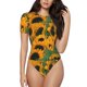 thumbnail image 1 of Balery Sunflowers 7 Body de cuello redondo de manga corta para mujer Tops de manga corta Tops básicos-XX-Large, 1 of 7