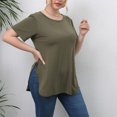 thumbnail image 3 of Kadahis Women's Plus Size T Shirts Summer Short Sleeve Pullover Tunic Tops, 3 of 4