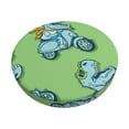 thumbnail image 2 of Lsque Motorcycle Riding Dinosaur Round Bar chair cushion covers Velvet Fabric Premium Comfort Protects from Scratches and Stains for 14-17 Inch Chair- 12 inch, 2 of 7