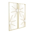thumbnail image 5 of CosmoLiving by Cosmopolitan Gold Metal Half Moon Mirror Geometric Wall Decor with Gold Frame (2 Count), 5 of 7
