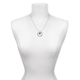 thumbnail image 3 of Delight Jewelry Green Crystal Heart Gymnastics Ring Charm Necklace, 18", 3 of 4