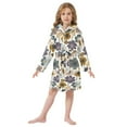 thumbnail image 6 of FORMRS Niños Bathrobe Unisex Hooded Robe Soft Plush Pajamas Sleepwear, Size 4-6T, Colorful Floral, 6 of 7