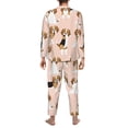 thumbnail image 5 of Kll Beagle Dog On Brown Sleepwear Mens Flannel Pajamas,Long Cotton Pj Set, 5 of 9