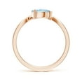 thumbnail image 2 of ANGARA Natural Pear Aquamarine Wave Shank Solitaire Engagement Ring in 14K Rose Gold for Women (Size-7x5mm) | March Birthstone, Birthday, Anniversary, Jewelry Gift for Women | Natural Aquamarine Ring, 2 of 10