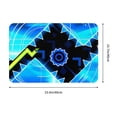 thumbnail image 3 of Lsque Geometry Dash Pattern Doormat, Durable Flannel Fabric, Waterproof Stain and Fade Resistant, Low Profile,Indoor Outdoor Door Mats, Easy Clean Patio Entrance Mat, 16x24in, 3 of 8