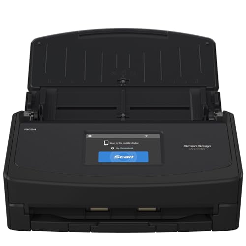 Escáner de documentos inalámbrico a color dúplex ScanSnap iX1600 Chromebook Edition, compatible con Chrome OS, color negro