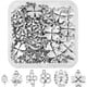 thumbnail image 1 of 120 piezas de 6 estilos de dijes de trébol de cuatro hojas del Día de San Patricio, dijes colgantes de trébol de plata para manualidades, pulseras, collares, accesorios para hacer joyas., 1 of 6