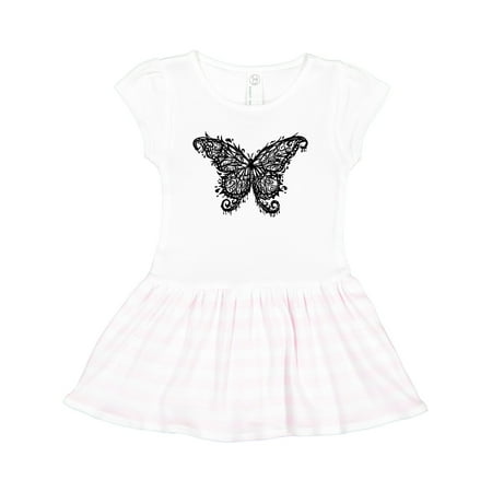 

Inktastic Black Ink Butterfly Gift Toddler Girl Dress