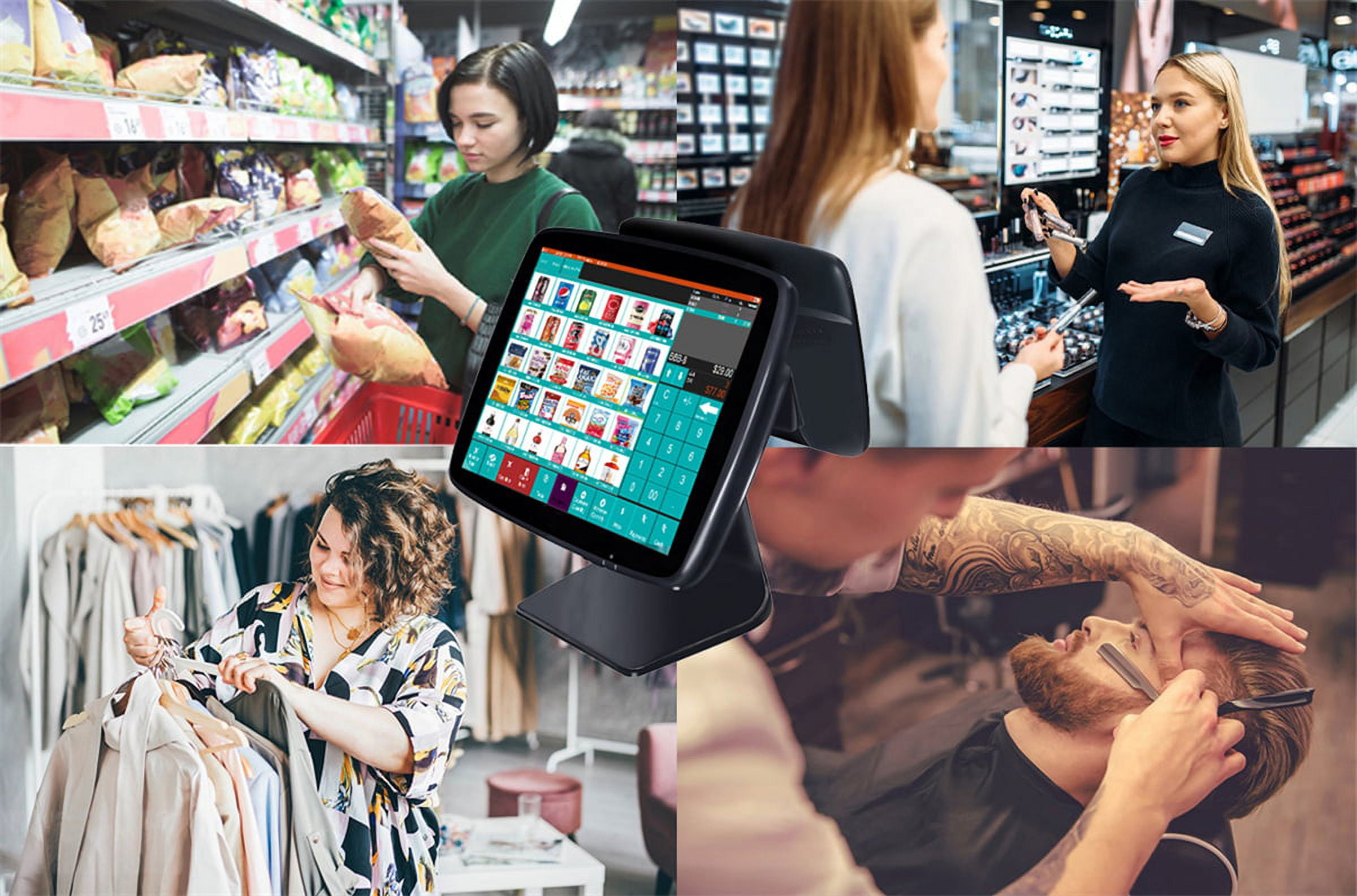 ZHONGJI Win10 POS System with Touch Screen, Terminal Receipt ZHONGJI Win10 POS System with Touch Screen, Terminal Receipt