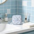 thumbnail image 4 of Dongrere Cherry Plaid Cosmetic Bag, Portable Zipper Makeup Pouch, Mini Storage Purse for Travel Work Use, Blue, 4 of 6