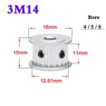 thumbnail image 2 of 1Pcs 3M 12 Tooth To 16 Tooth Synchronous Wheel Timing Belt Pulley Width 11mm 16mm Bore 4/5/6/6.35mm ,Easy Installation, 2 of 6