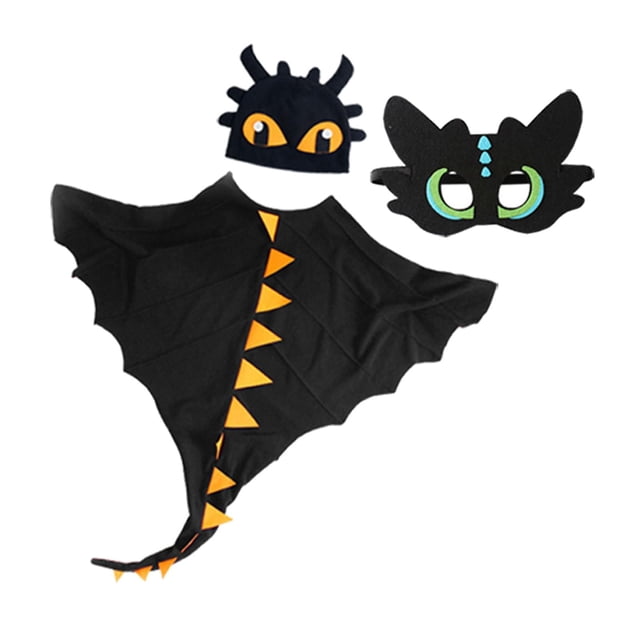 Disfraz de dragón Hugo Disfraz de dinosaurio negro para Halloween