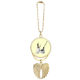 thumbnail image 1 of Brush Compose White Suit Inheritance Car Keychain Angel Wing Pendant, 1 of 4