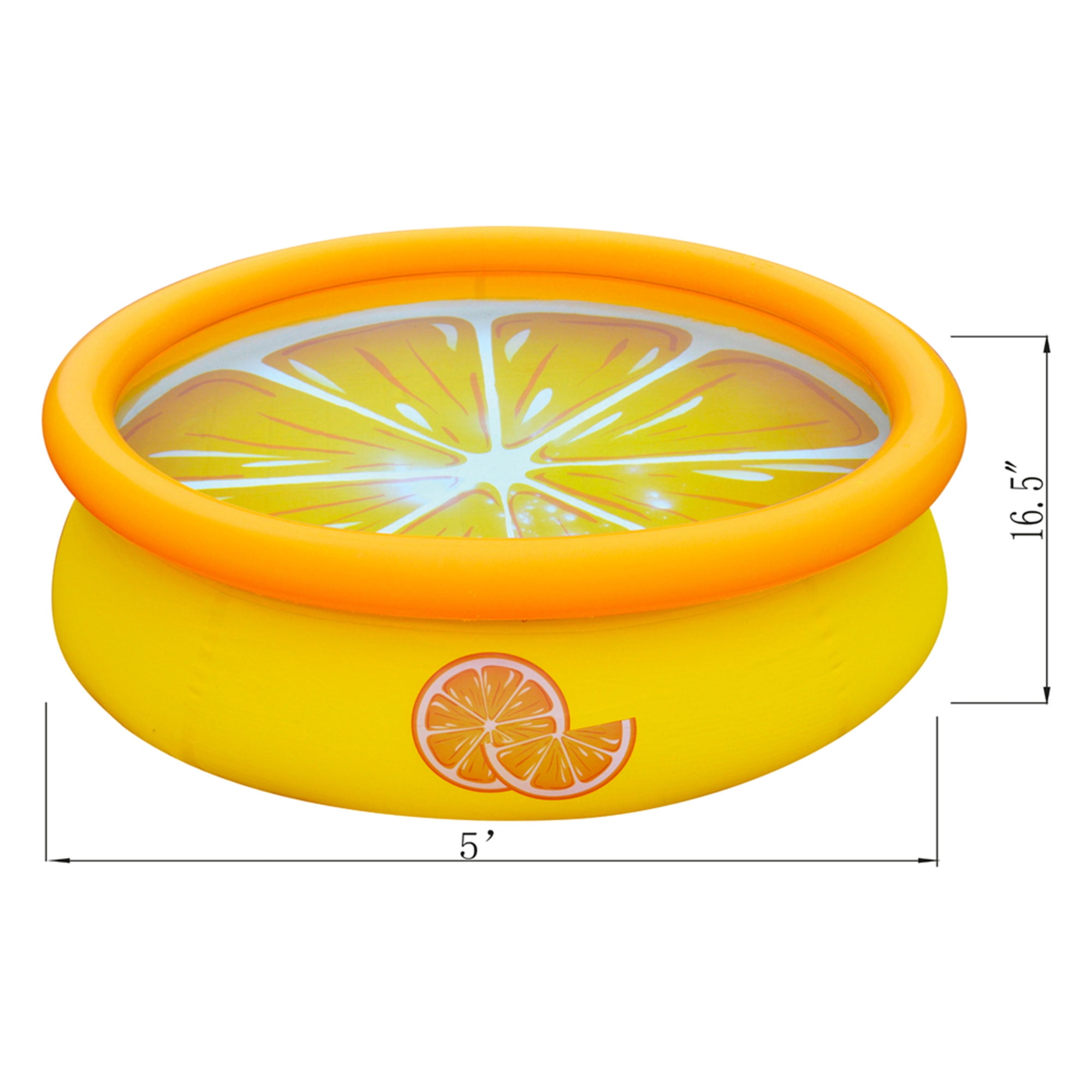 JLeisure 5' x 16.5" 3D Inflatable Outdoor Backyard Kiddie Pool, 6 Pack