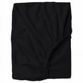 thumbnail image 1 of 18" Extra Deep Pockets Fitted Sheet Only - Short King Size, Black Color 300-Thread-Count Egyptian Cotton 1-PC Bottom Fitted Sheet, 1 of 7