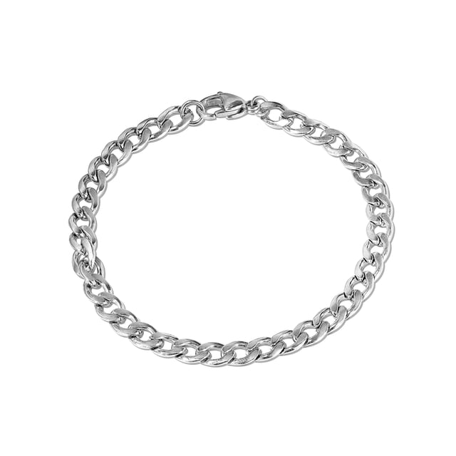 JeenMata Pulsera de cadena plana de 6 mm - Pulsera minimalista - Regalo para marido