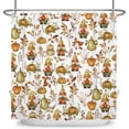 thumbnail image 5 of Fall Waterproof Shower Curtain,Gnome Pumpkin Autumn Polyester Fabric Bathroom Decor,with Hooks,47 W x 64 H Inch, 5 of 7
