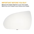 thumbnail image 3 of Unique Bargains Left Driver Side Rearview Mirror Glass Replacement Heated White Glass Fit for Hyundai Elantra 2015-2018, 3 of 6