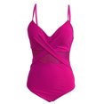 thumbnail image 3 of Maillot de Bain une Pièce pour Femmes, Design Dos Nu avec Bretelles Réglables, Maillot de Bain Rétro Aguichant pour Plage et Piscine, Tissu en Nylon Confortable, 3 of 5
