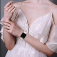 thumbnail image 5 of UBIUO - Paquete de 4 correas de silicona con encaje compatibles con Apple Watch de 38 mm, 40 mm, 41 mm, 42 mm, 44 mm, 45 mm y 49 mm, pulsera deportiva fina y hueca para mujer, 5 of 5