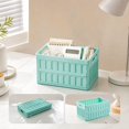 thumbnail image 6 of VENTORA Foldable Hollow‑Ventilated Plastic Storage Crate, Stackable Portable Organizer Bin With Built‑In Side Handles, Collapsible Flat‑Design Storage Basket for Stationery Cosmetics Toys, 6 of 7
