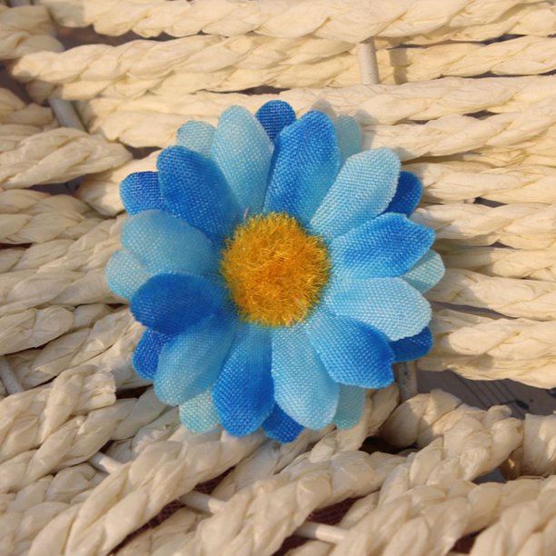 4 cm de dos capas de pequeño crisantemo girasol simulación de girasol flor crisantemo cabeza de flor