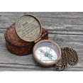 thumbnail image 4 of Rii Brand Brass Antique Color Engraved Compass to Daughter with Case, 4 of 6
