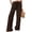 Coffee women wide leg pants with pockets a1, variant on Cagogo Women Wide Leg Elastic Waist Flowy Pants with Pockets Casual Loose Long Trousers Vacation Beach Lounge Travel Summer Clothes, Dark Gray XL