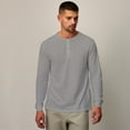thumbnail image 2 of Men's Long-Sleeve Classic Henley Vintage Shirt, 2 of 5
