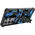 thumbnail image 3 of Camouflage Case for Samsung Galaxy S23 Ultra (Not S23) with Magnetic Kickstand, Built-in 360° Rotate Ring Stand Magnetic Car Mount Phone Cover Case for Samsung Galaxy S23 Ultra MC Dark Blue, 3 of 14