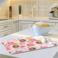 thumbnail image 5 of FREEAMG Dish Drying Mat Donut Rose Flower Microfiber Absorbent Drying Pad Heat Resistant Kitchen Countertop Island Protector Holiday Gift 16"× 18", 5 of 6