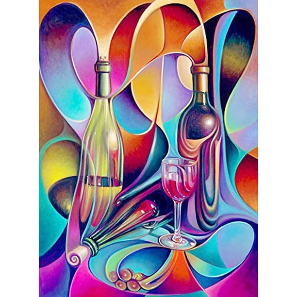 Wdftyju 5D bricolaje taladro completo diamante pintura copa de vino bordado mosaico Kit decoración del hogar Wdftyju 3un6fe5mp3hx9qm8