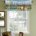 thumbnail image 3 of 2 Pack Valances for Window, Sunflower Short Curtains for Kitchen Bedroom Living Room, Gnomes Summer Botanical Pastoral Wooden Rod Pocket Small Window Treatment Valance Drapes 60 x 18 Inch, 3 of 8