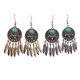 thumbnail image 4 of Guardurnaity 1 par de pendientes atrapasueños estilo Retro plumas oreja colgante largo hueco joyería exagerada accesorio de moda pendiente Ropa, zapatos y accesorios Miscelánea Oro Guardurnaity AP009643-01, 4 of 6