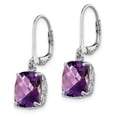 thumbnail image 2 of Primal Silver Sterling Silver Rhodium Amethyst Earrings, 2 of 4